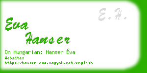 eva hanser business card